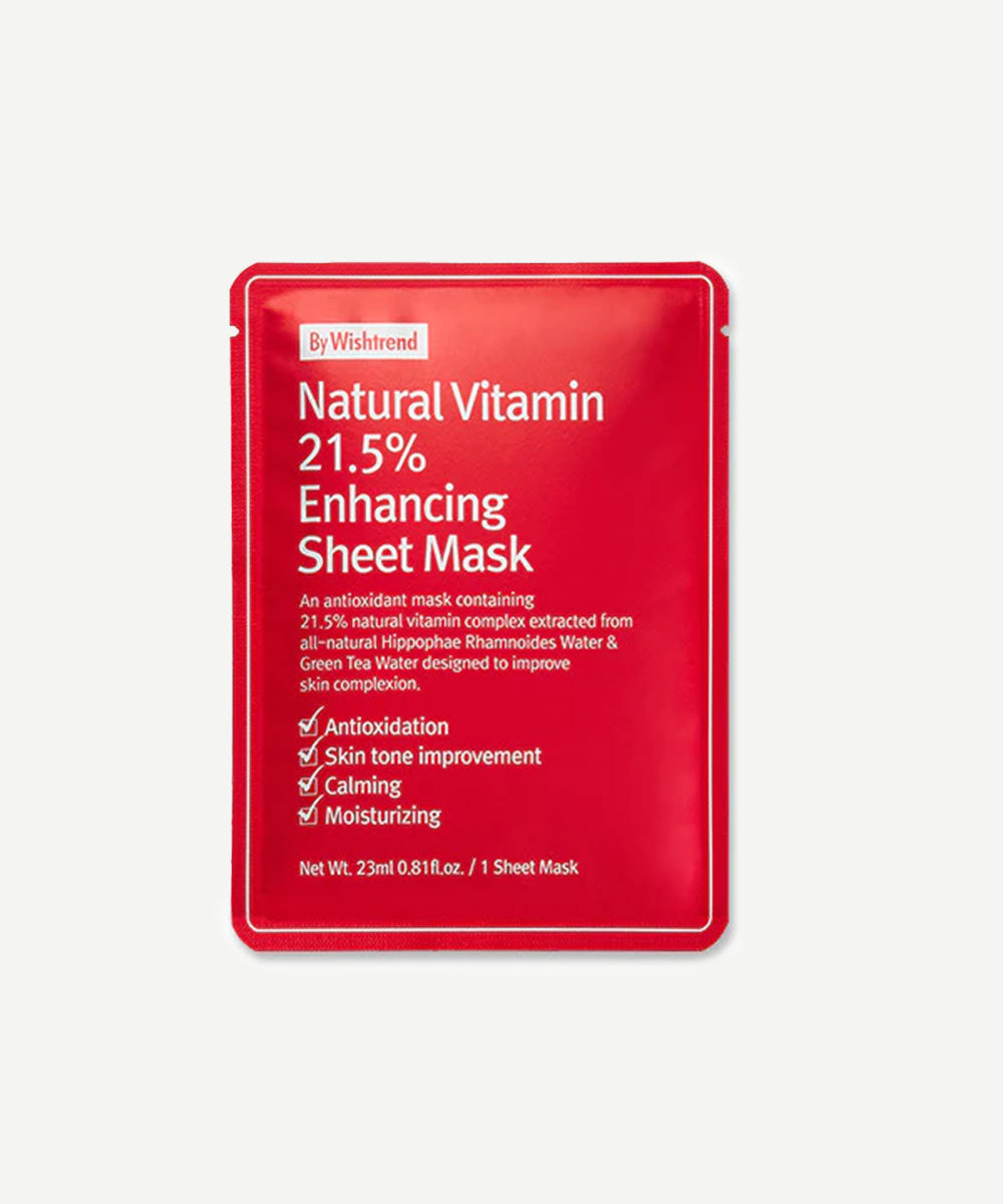 By Wishtrend - Natural Vitamin 21.5 Enhancing Sheet Mask for Dry Skin