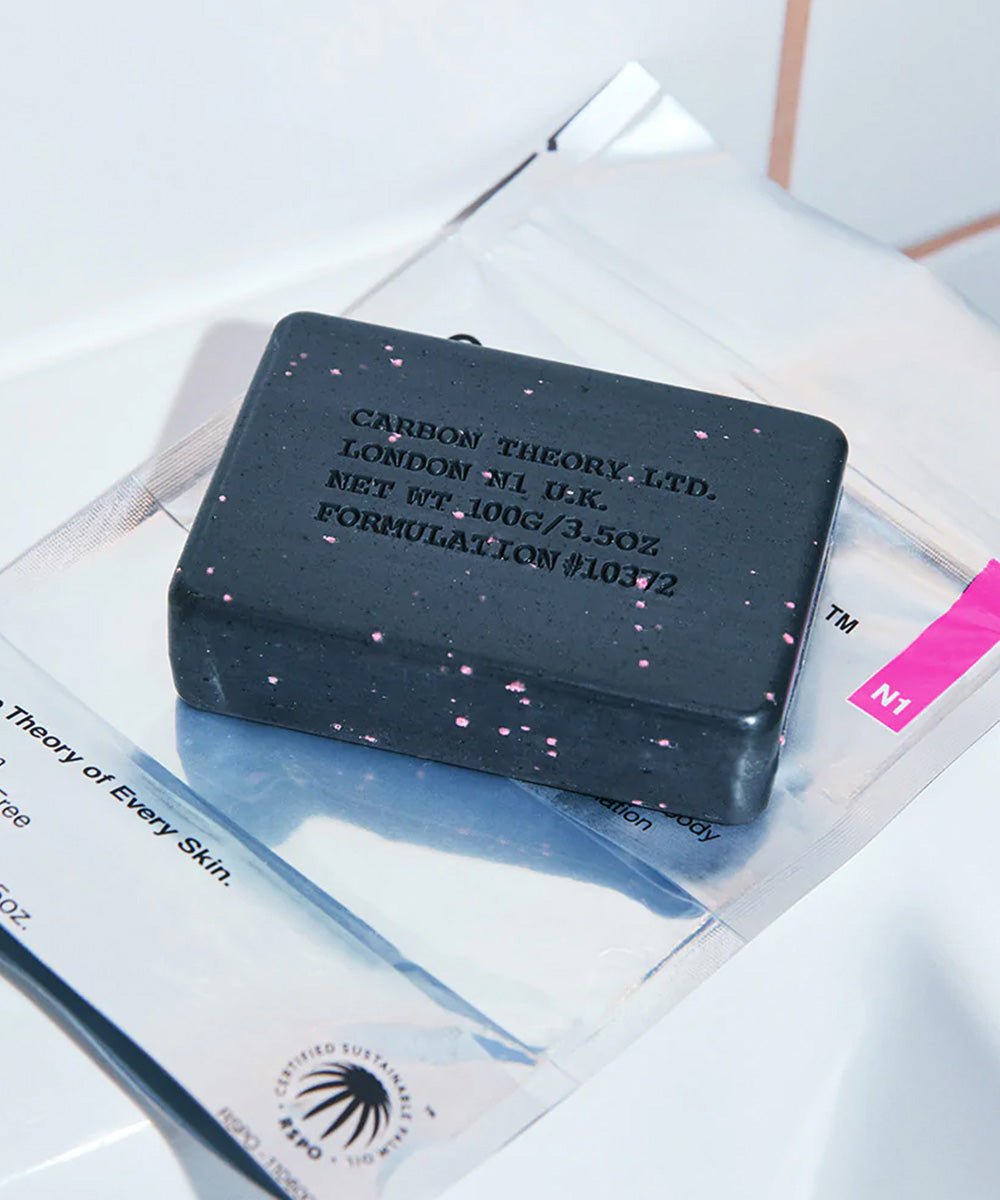 Carbon Theory - Breakout Control Exfoliating Body Bar with Tea Tree Oil, Activated Charcoal - Secret Skin