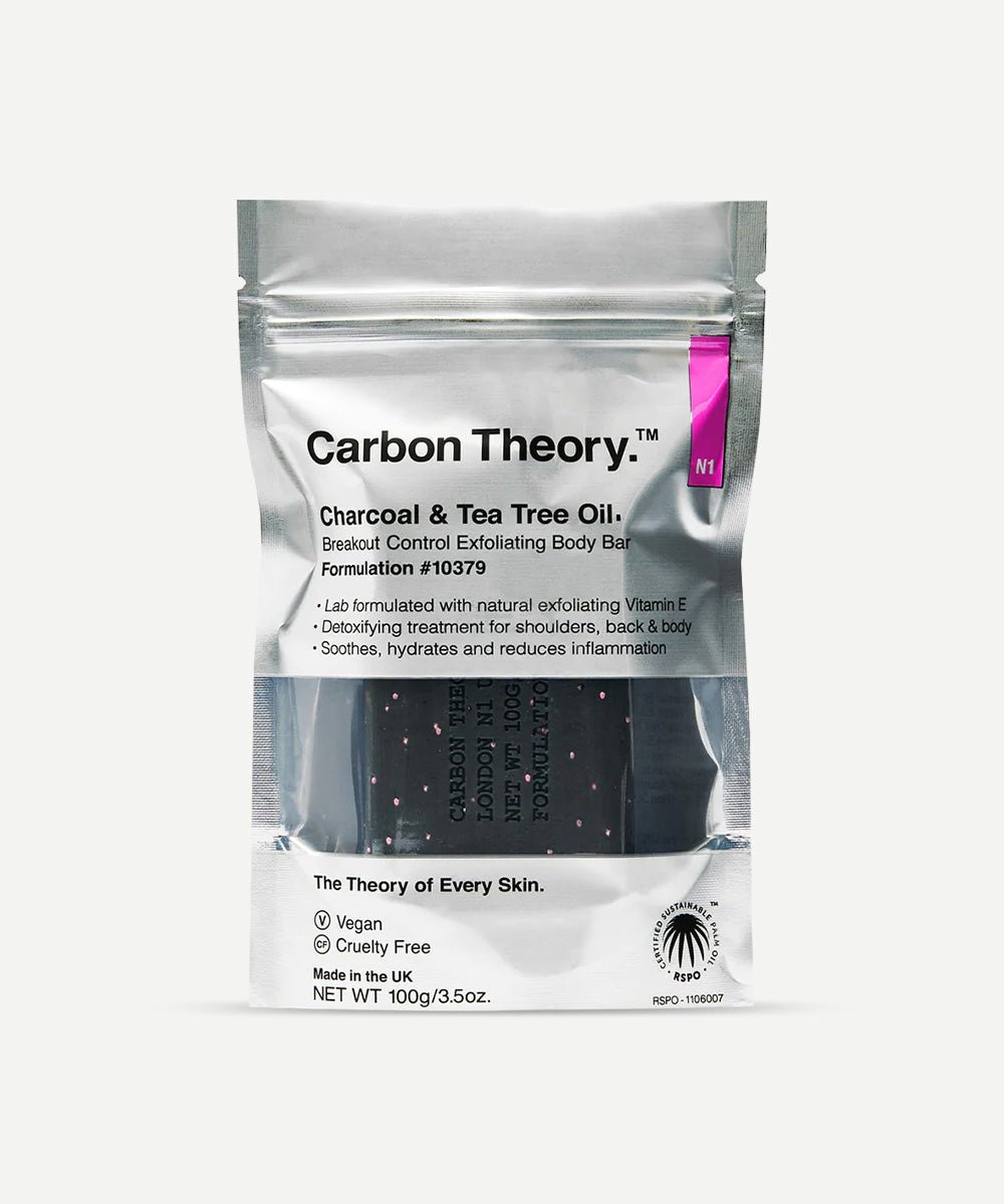 Carbon Theory - Breakout Control Exfoliating Body Bar with Tea Tree Oil, Activated Charcoal - Secret Skin