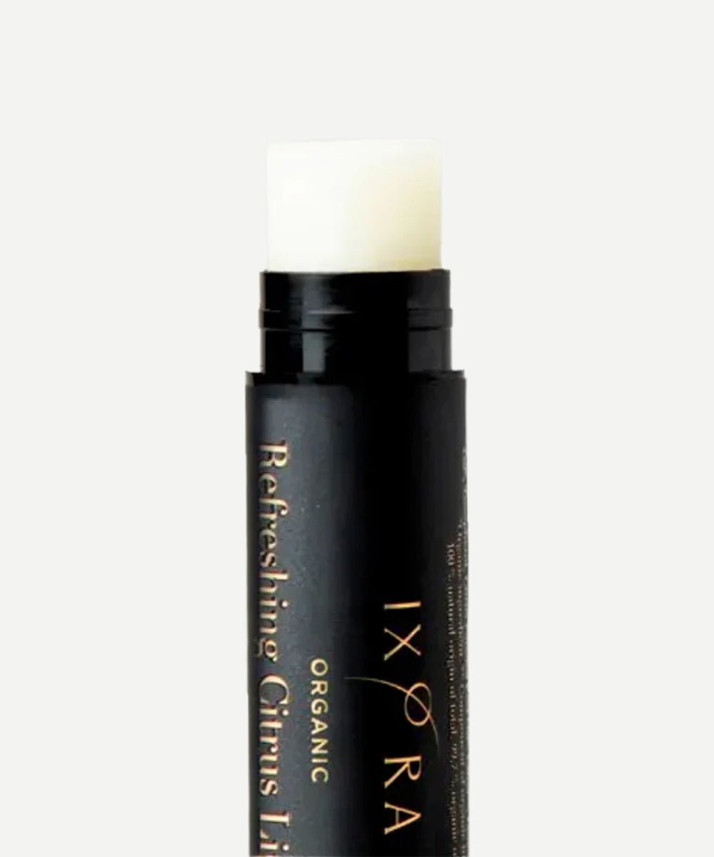 Ixora - Refreshing Citrus Lip Balm with Natural Vitamin E, Grapefruit Essential Oil for Regenerating, Soothing Dry Lips