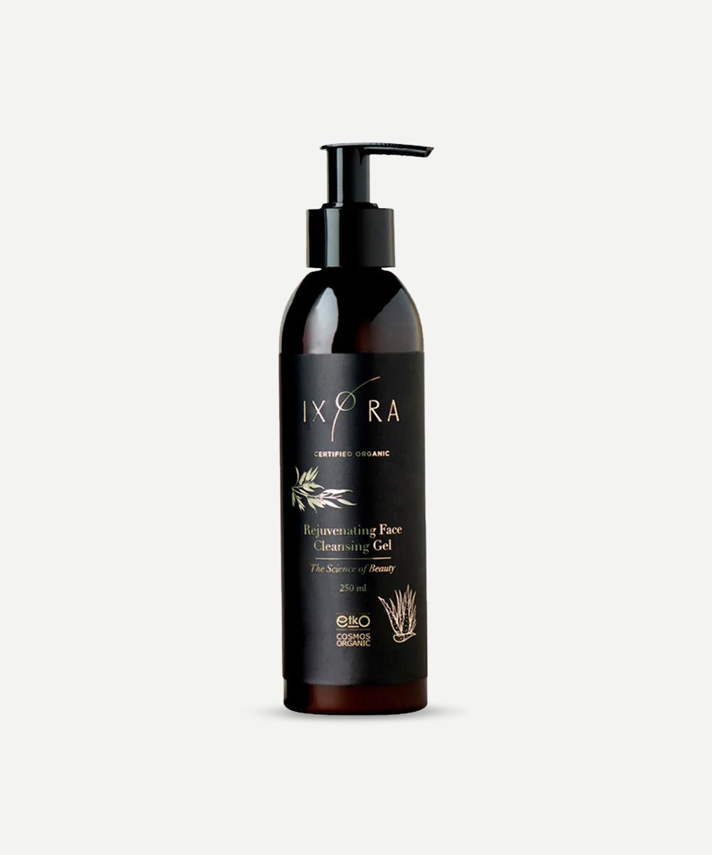 Ixora - Skin Rejuvenating Face Cleansing Gel with Palmarosa Essential Oil, Aloe Barbadensis Leaf Juice