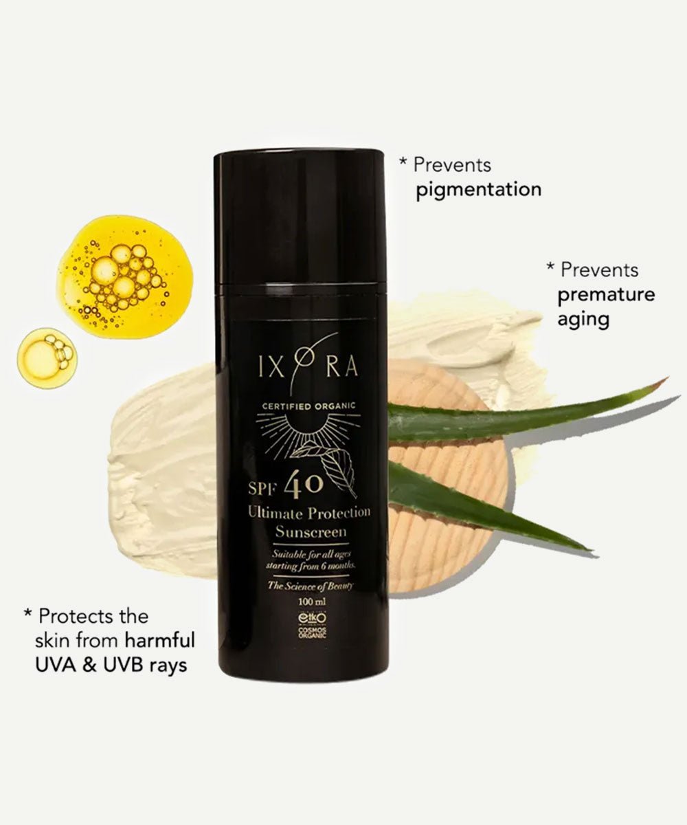 Ixora - UV Shielding Ultimate Protection Sunscreen SPF40 with Concentrated Mauritia Flexuosa Fruit Oil