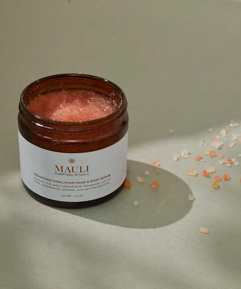 Mauli - Reawaken Himalayan Hand & Body Scrub with Himalayan Salts, Argan, Moringa, Almond, & Coconut Oils