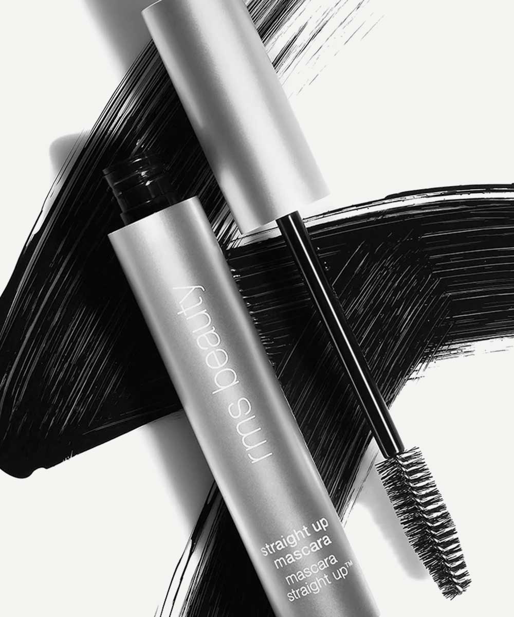 RMS Beauty - Smudge-Free Straight Up Volumizing Peptide Mascara with Shea Butter, Pro Peptides & White Tea Leaf Extracts for Thick, Voluminous Lashes - Secret Skin