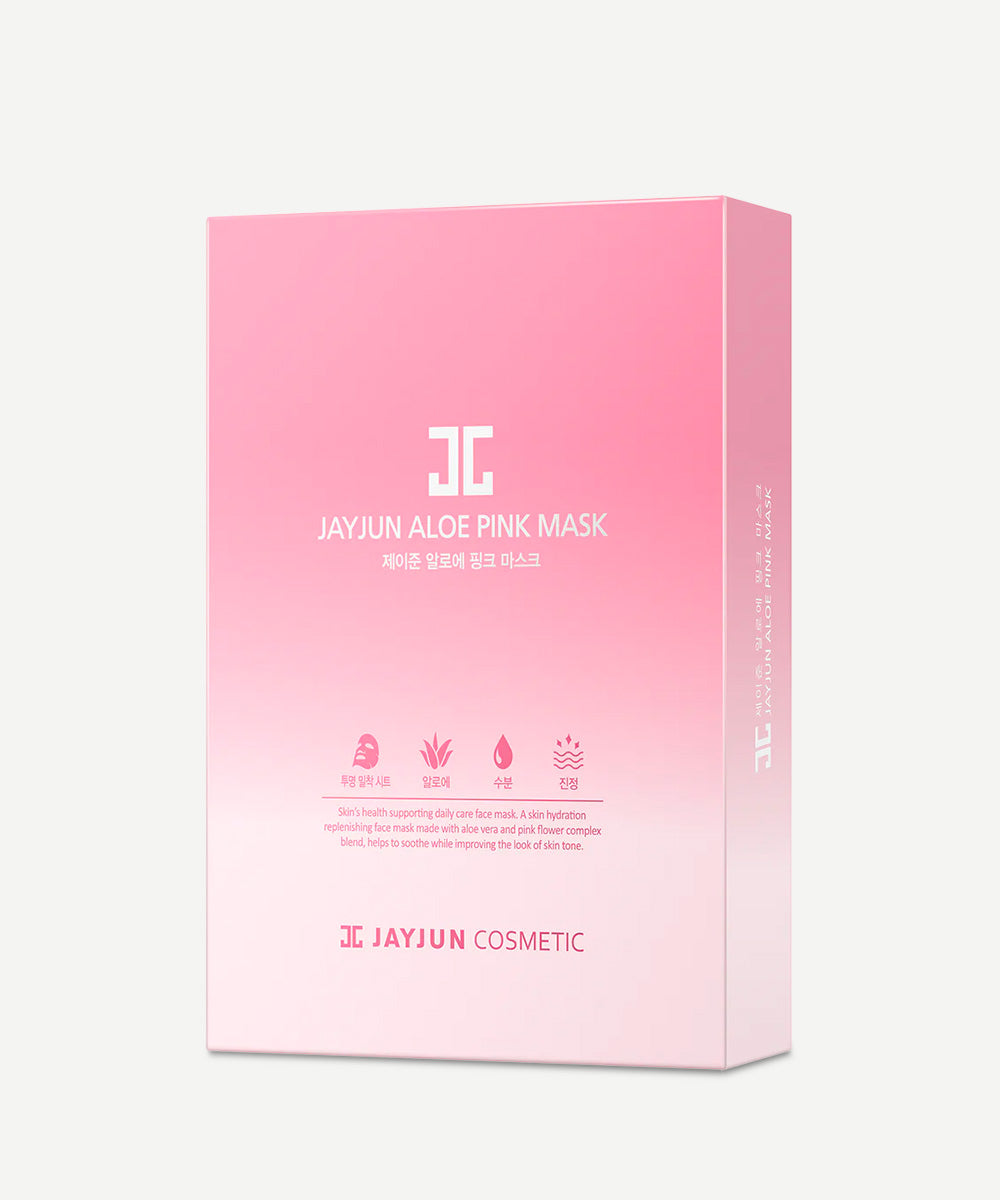 Jayjun - Aloe Pink Mask with Aloe Vera, Pink Flower Extract for Dry Skin