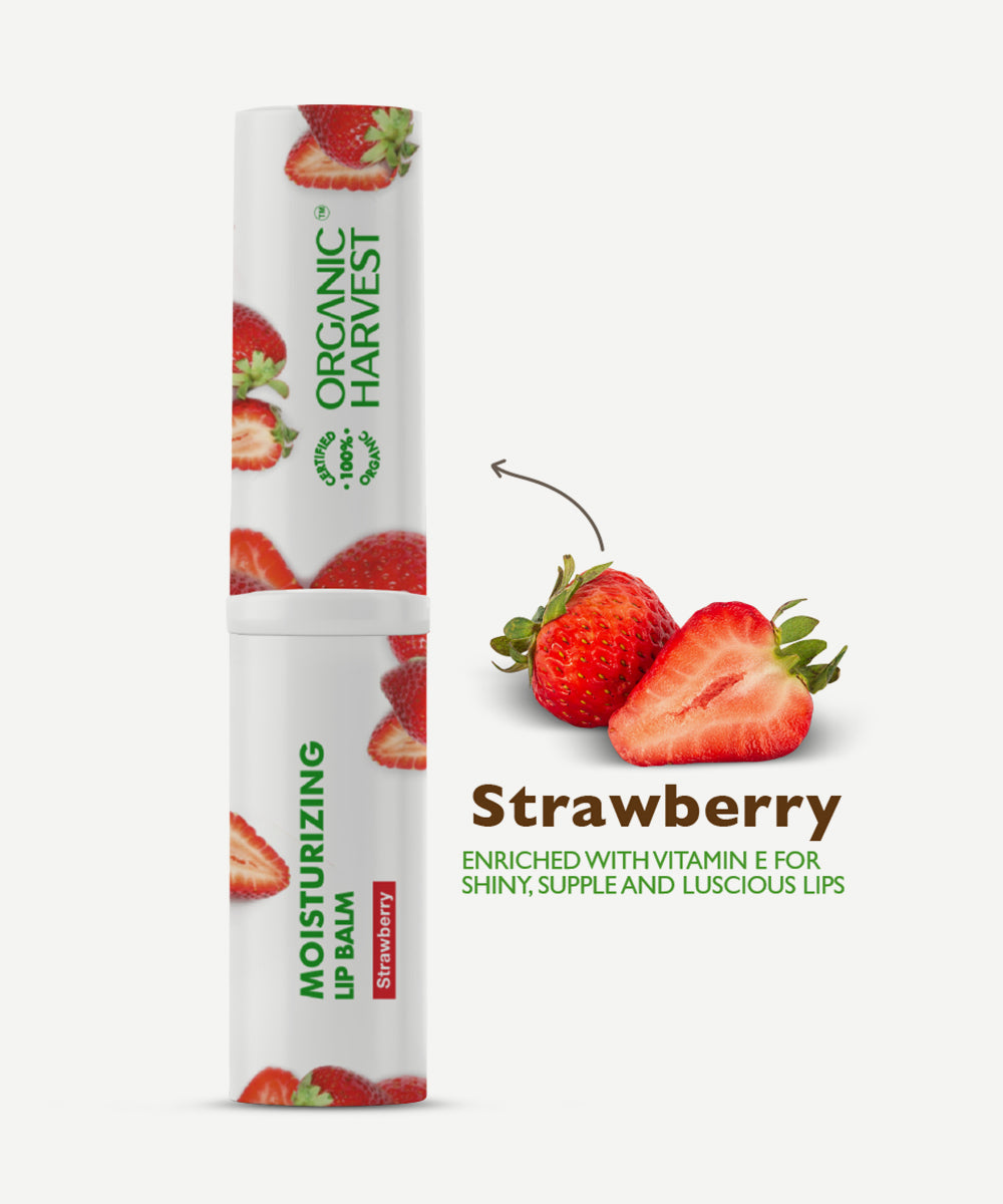 Organic Harvest - Moisturizing Lip Balm with Strawberry