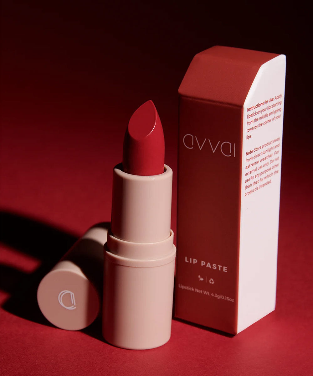 Avvai Beauty  Highly Pigmented Lip Paste in shade Left On Red