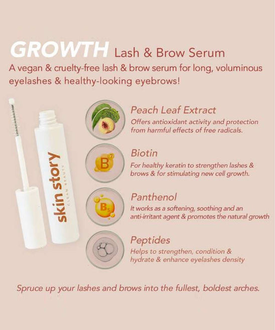 Skin Story - Growth Lash & Brow Serum with Peach Leaf Extract & Biotin