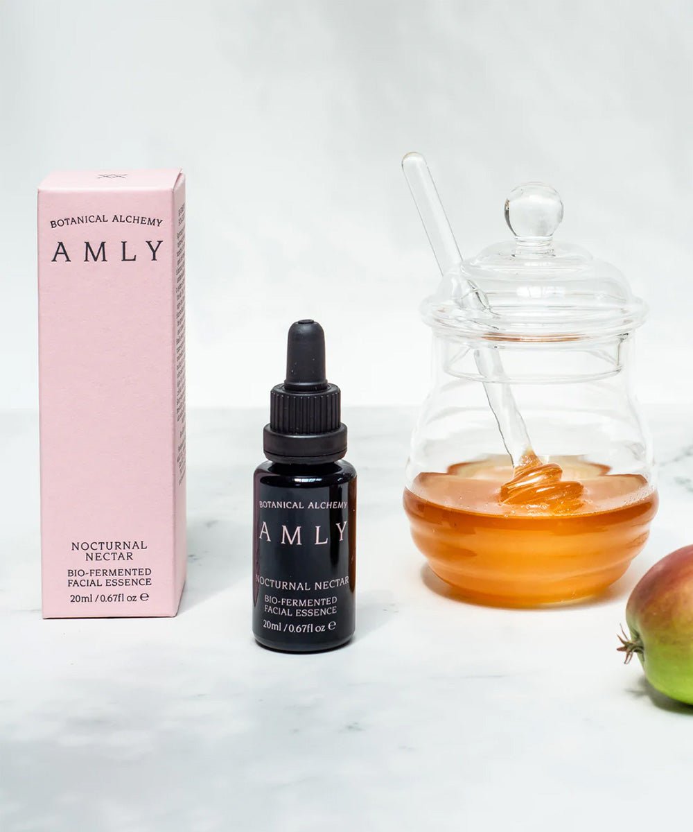 Amly - Lightweight Moisturizing Nocturnal Nectar Facial Essence with Apple Cider Vinegar, Snow Algae & Green Tea - Secret Skin