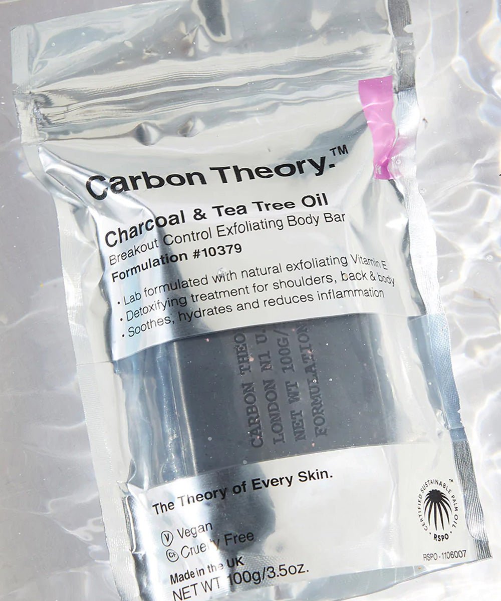 Carbon Theory - Breakout Control Exfoliating Body Bar with Tea Tree Oil, Activated Charcoal - Secret Skin