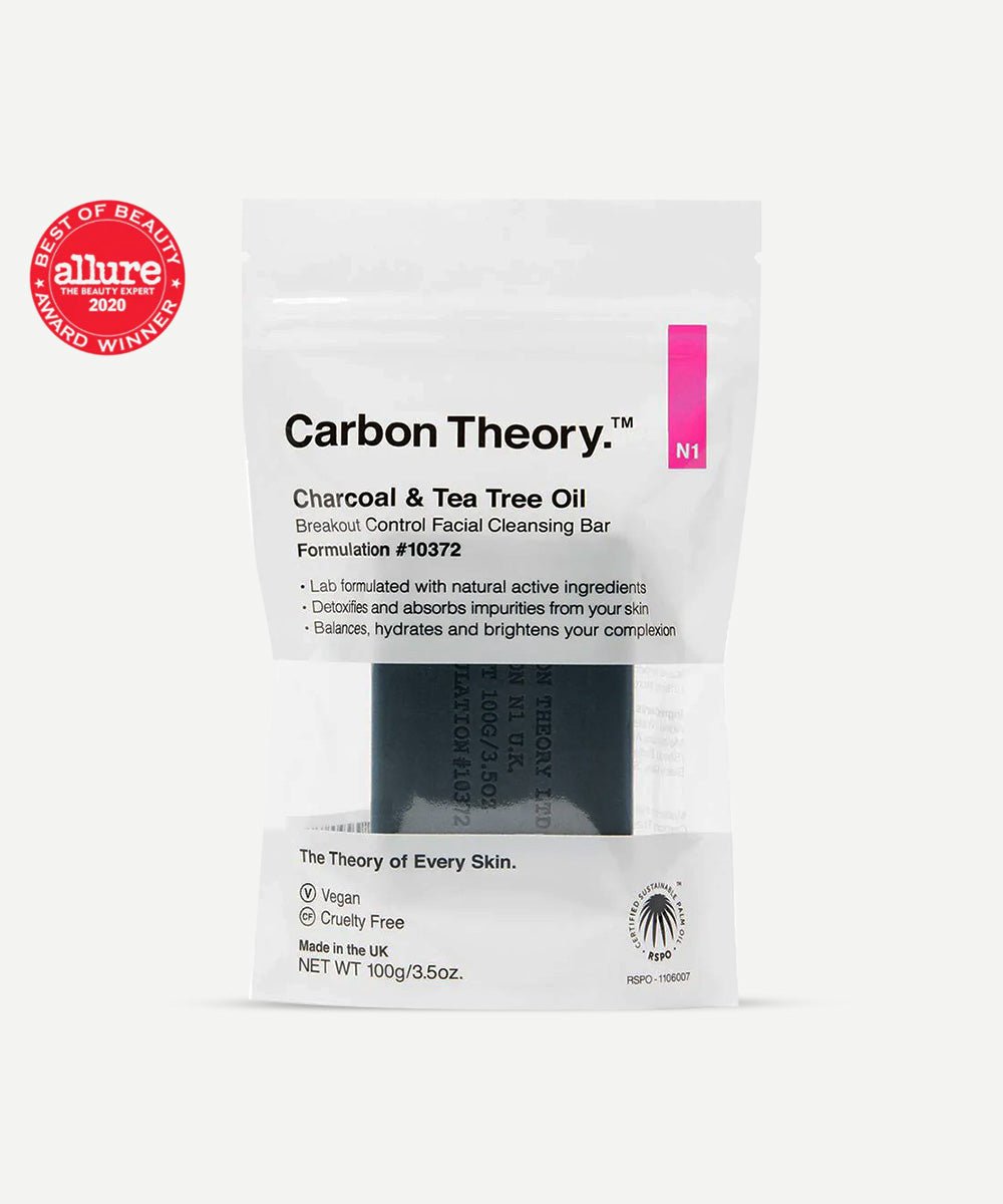 Carbon Theory - Facial Cleansing Bar with Activated Charcoal & Tea Tree Oil for Breakout Prevention - Secret Skin