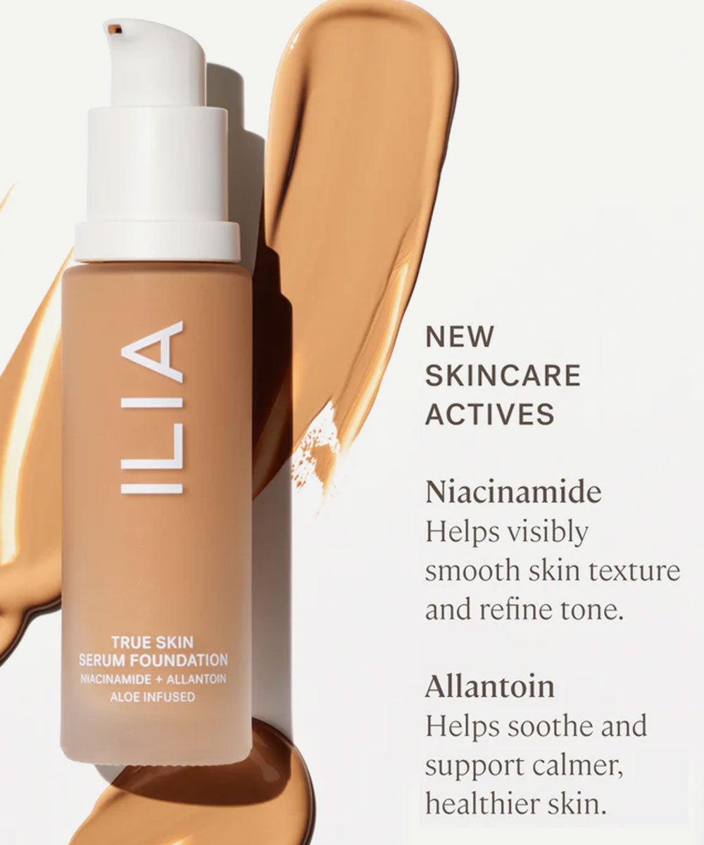 Ilia - Skin-Perfecting True Skin Serum Foundation with Niacinamide & Allantoin for Brighter & Smoother Skin - Secret Skin