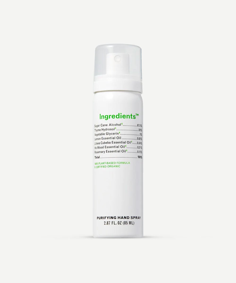 Ingredients® - Purifying Hand Spray with Organic Sugar Cane Alcohol - Secret Skin