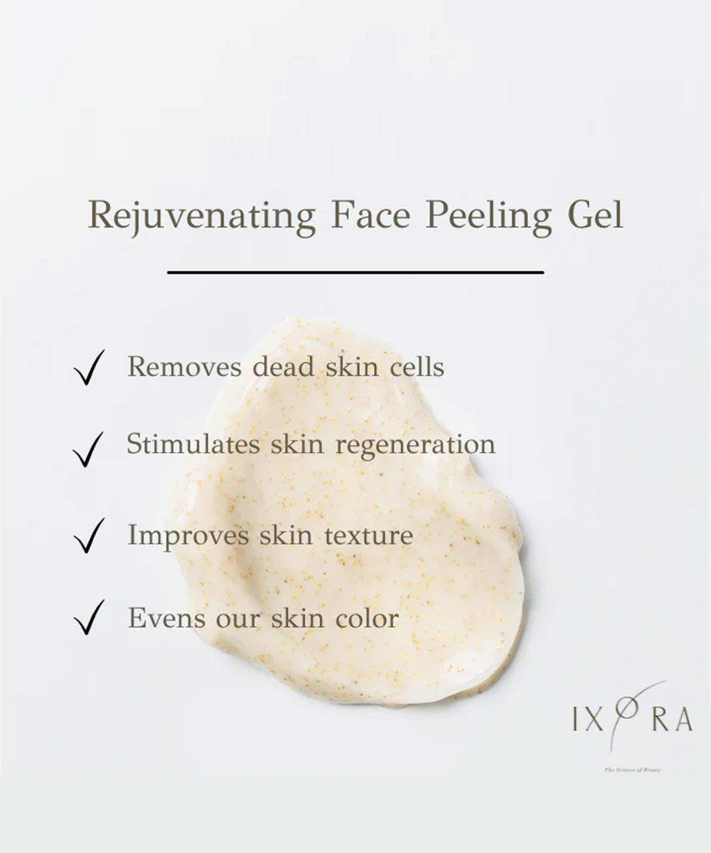 Ixora - 2-in-1 Rejuvenating Peeling Gel & Facial Scrub with Vitamin C and Citric Oils for Skin Refining & Brightening