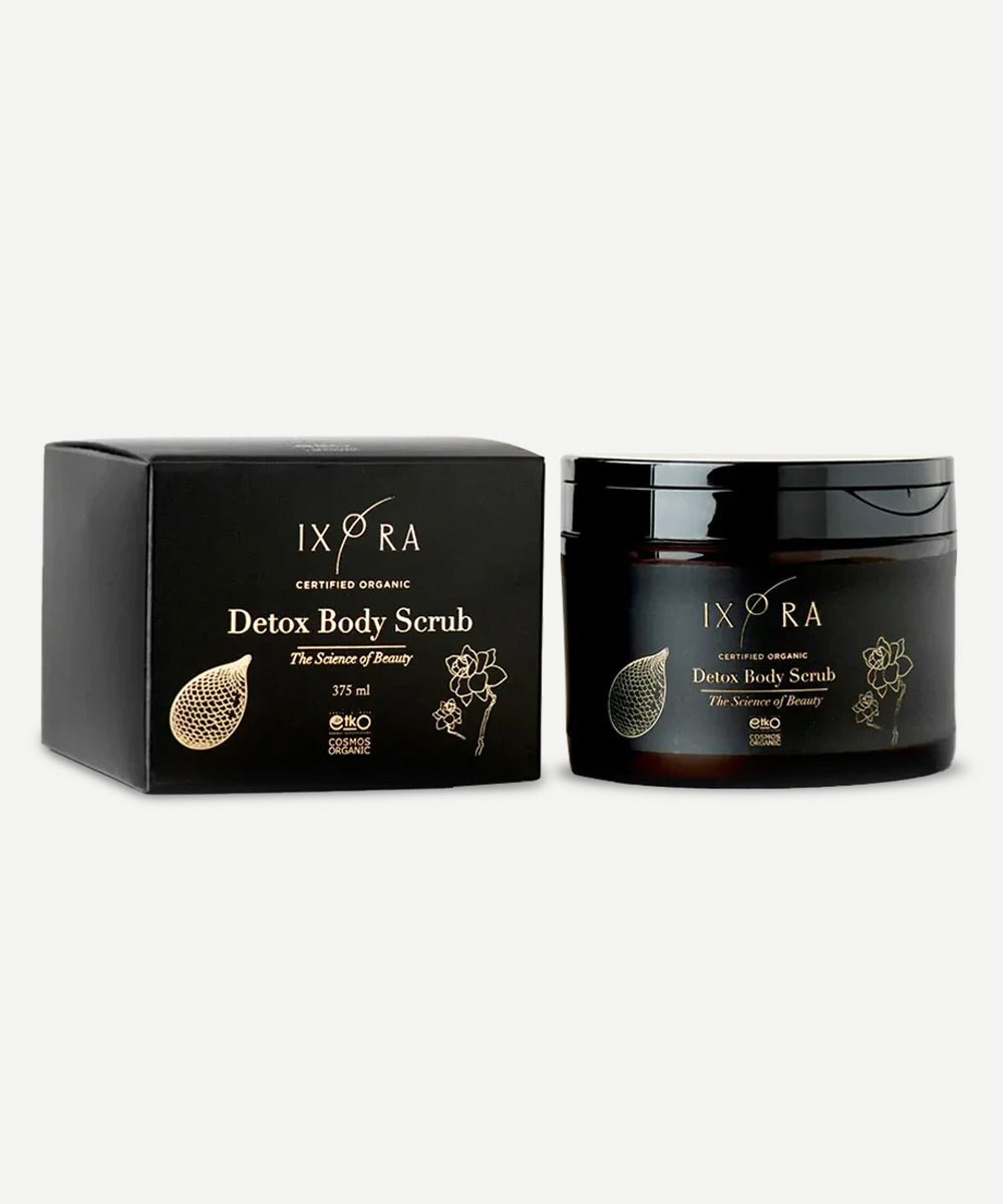 Ixora - Skin Reviving & Exfoliating Detox Body Scrub with Himalayan Salt & Grapefruit Essential Oil for Removing Dull & Dead Skin Cells & Improving Skin Texture