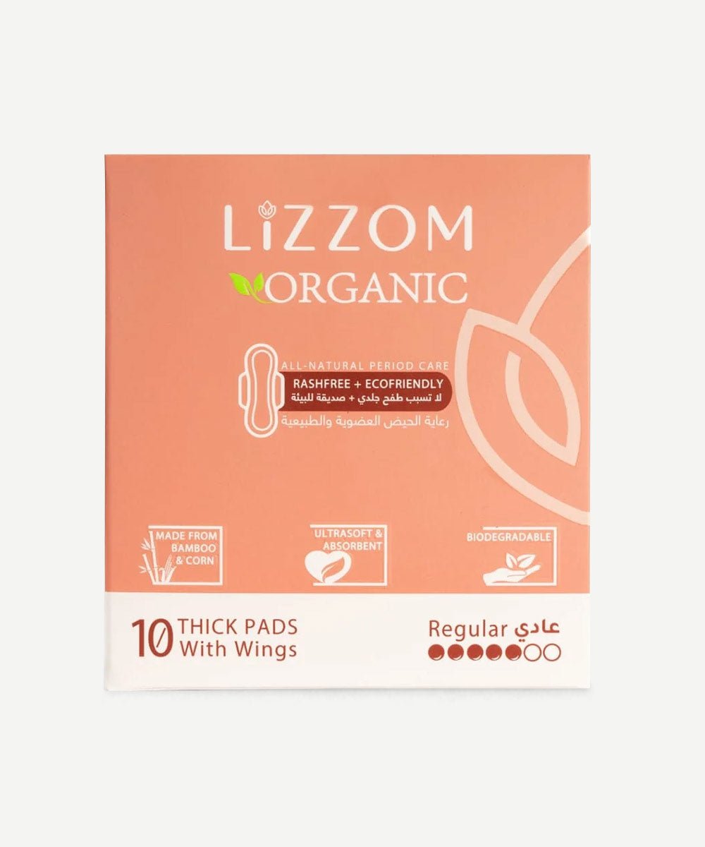 Lizzom - Organic Thick Night Pads with wings - Secret Skin