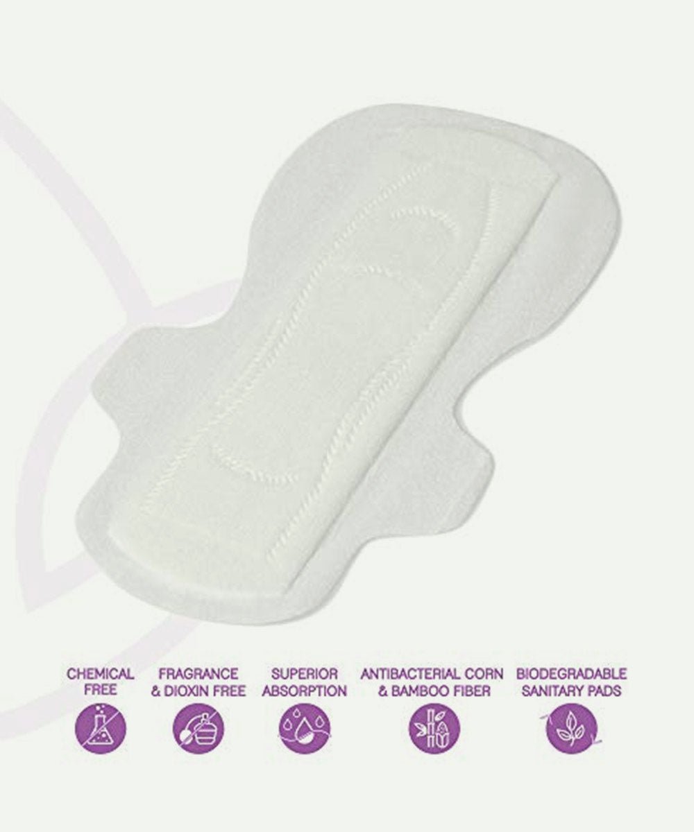 Lizzom - Organic Ultra-Thin Sanitary Pads with Wings - Secret Skin