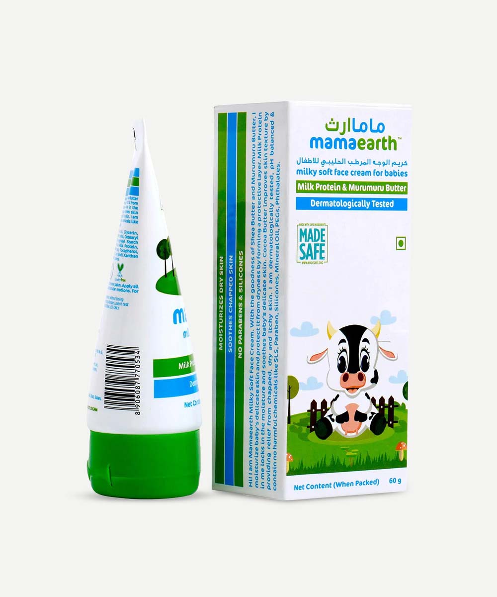 Mamaearth - Milky Soft Face Cream For Babies with Shea & Murumuru Butters to Soothe, Nourish & Protect Skin