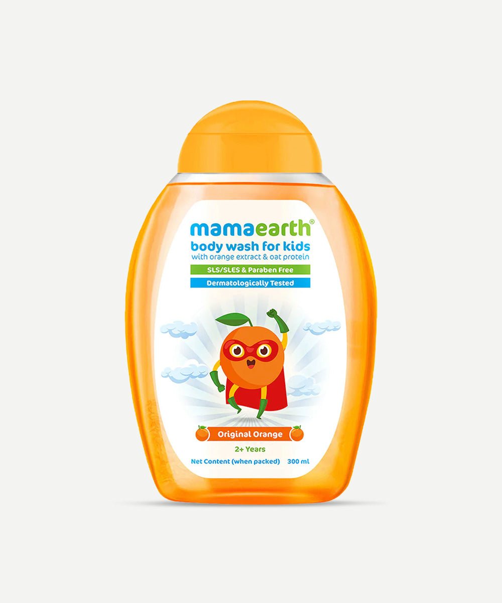 Mamaearth - Original Orange Body Wash for Kids with Orange & Oat to Cleanse & Smoothen Skin