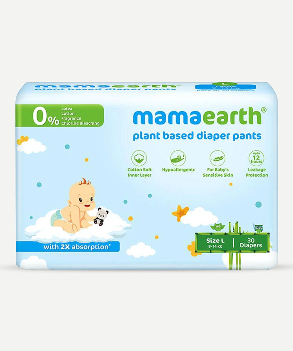 Mamaearth - Plant Based Diaper Pants (Size L 9-14 kg) with Aloe Vera & Cornstarch for Clean & Dry Skin