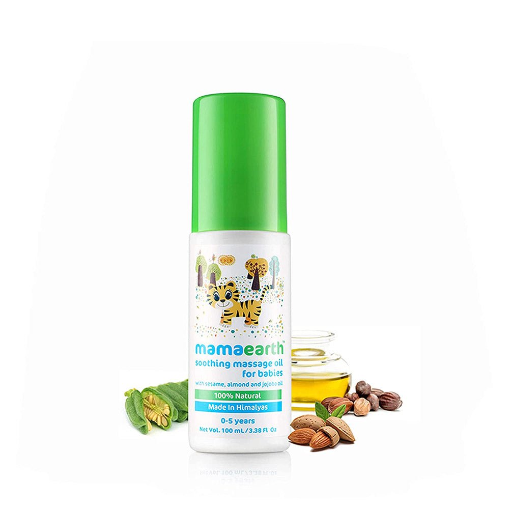 Mamaearth - Soothing Massage Oil for Babies with Sesame, Almond & Jojoba Oil to Strengthen & Nourish Skin