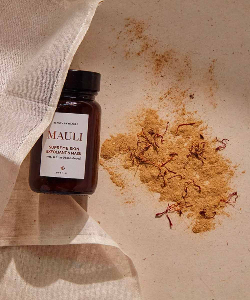 Mauli - Supreme Skin Exfoliant & Mask with Turmeric, Kashmiri Saffron & Mysore Sandalwood for Radiant Skin - Secret Skin