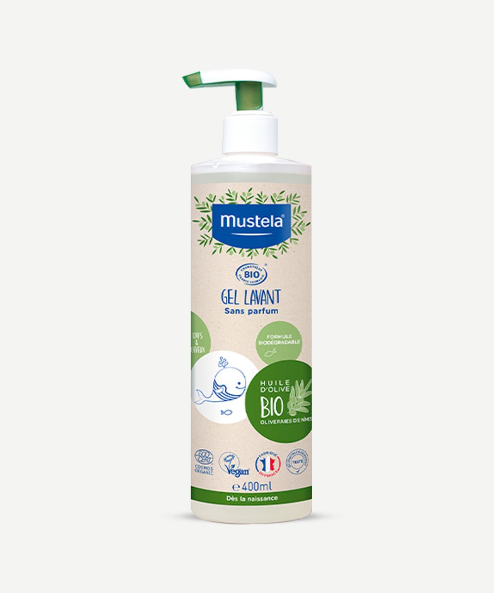 Mustela - Certified Organic Cleansing Gel for Hair & Body with Aloe Vera & Olive Oil - Secret Skin