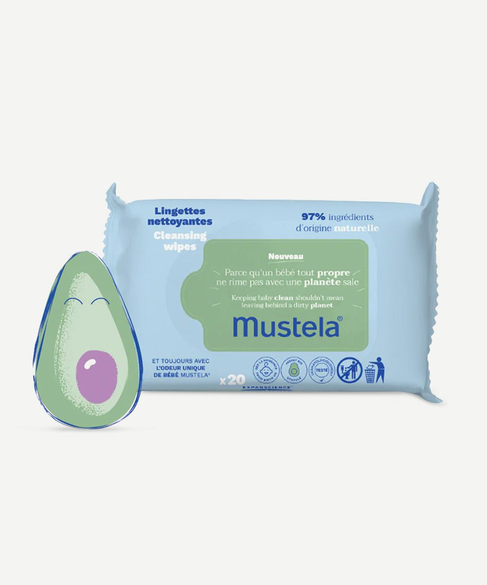 Mustela - Lightweight Cleansing Wipes with Avocado Perseose® for Cleansed & Nourished Skin - Secret Skin
