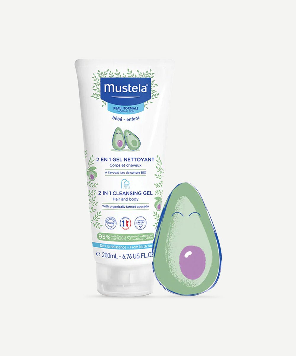 Mustela - Travel-Friendly 2 in 1 Cleansing Gel Hair & Body with Avocado Oil & Vegetable Glycerin - Secret Skin