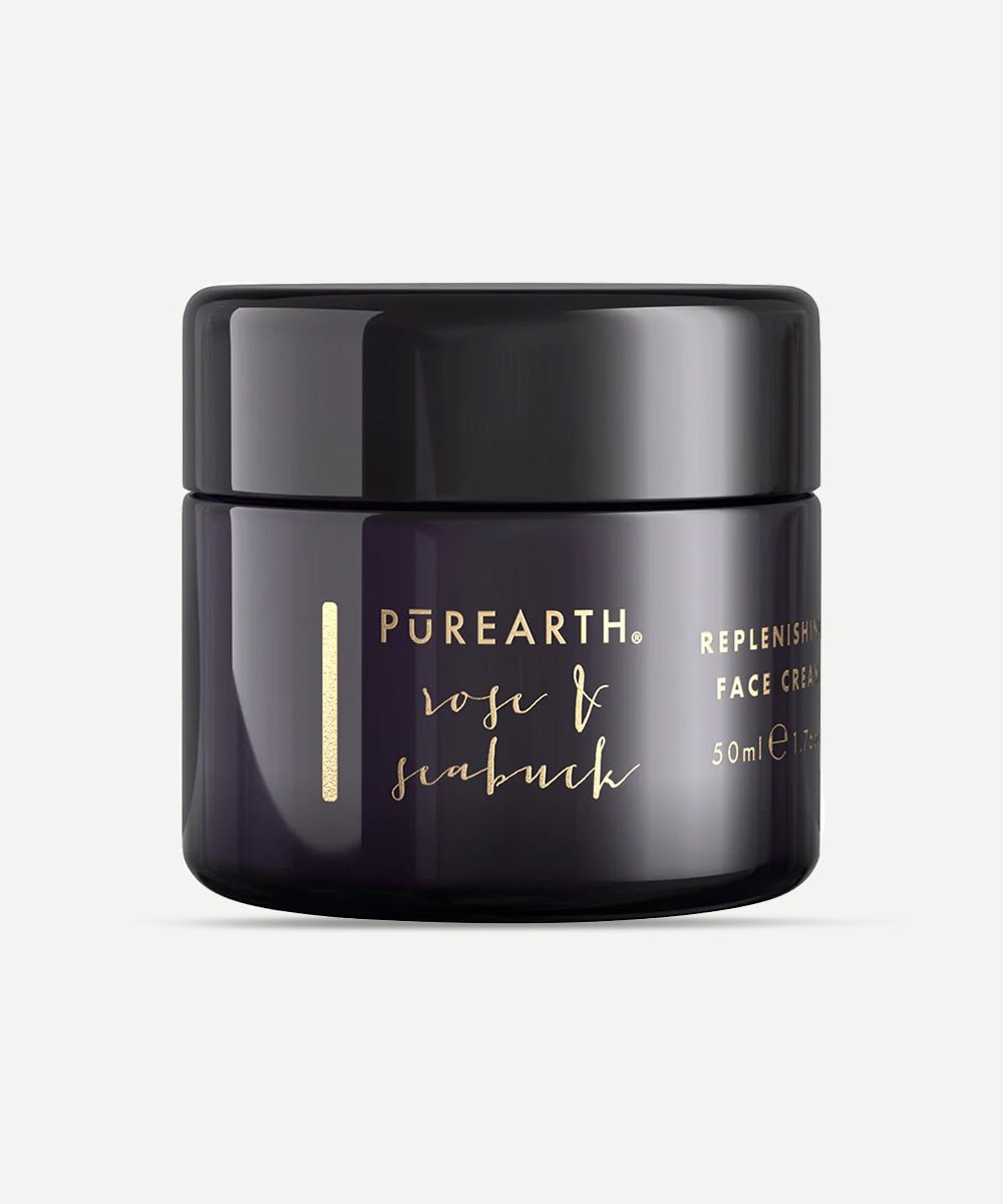 Purearth - Plumping and Softening Rose & Seabuck Replenishing Face Cream with Wild Seabuckthorn, Rosehip Seed & Ayurvedic Herbs - Secret Skin
