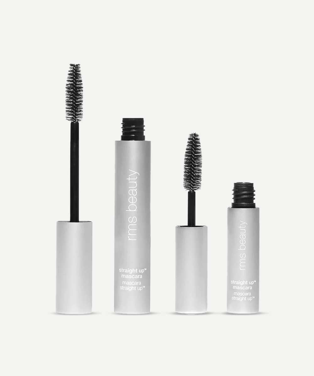 RMS Beauty - Smudge-Free Straight Up Volumizing Peptide Mascara with Shea Butter, Pro Peptides & White Tea Leaf Extracts for Thick, Voluminous Lashes - Secret Skin