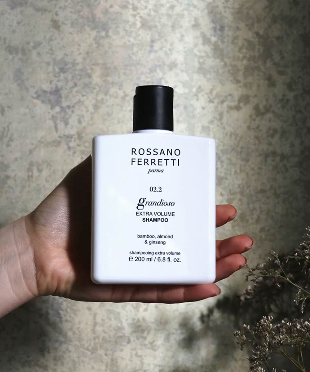 Rossano Ferretti - Gentle Grandioso Extra Volume Shampoo with Ginseng & Avocado to Boost Volume & Shine - Secret Skin
