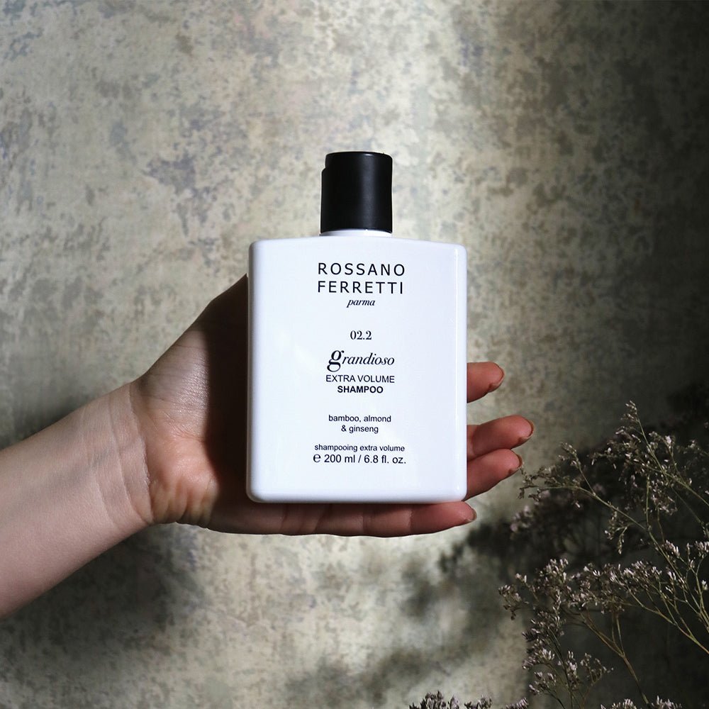 Rossano Ferretti - Gentle Grandioso Extra Volume Shampoo with Ginseng & Avocado to Boost Volume & Shine - Secret Skin