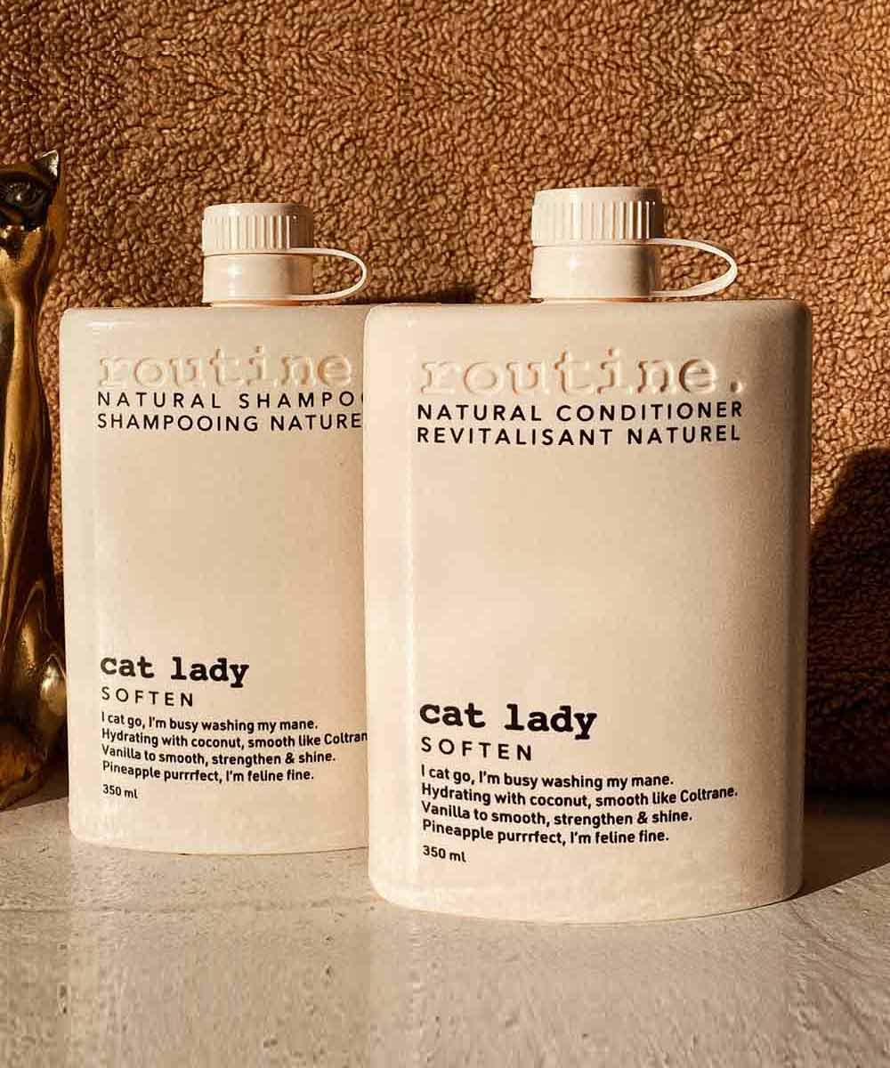 Routine - Cat Lady Softening Conditioner with Hydrolyzed Quinoa & Keratin for Lush, Shiny Hair - Secret Skin
