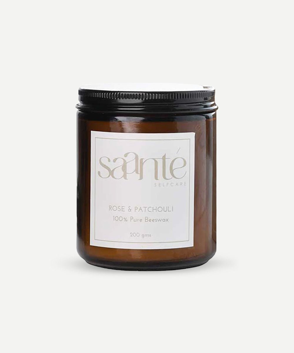 Saanté - Invigorating Rose & Patchouli Candle - Secret Skin