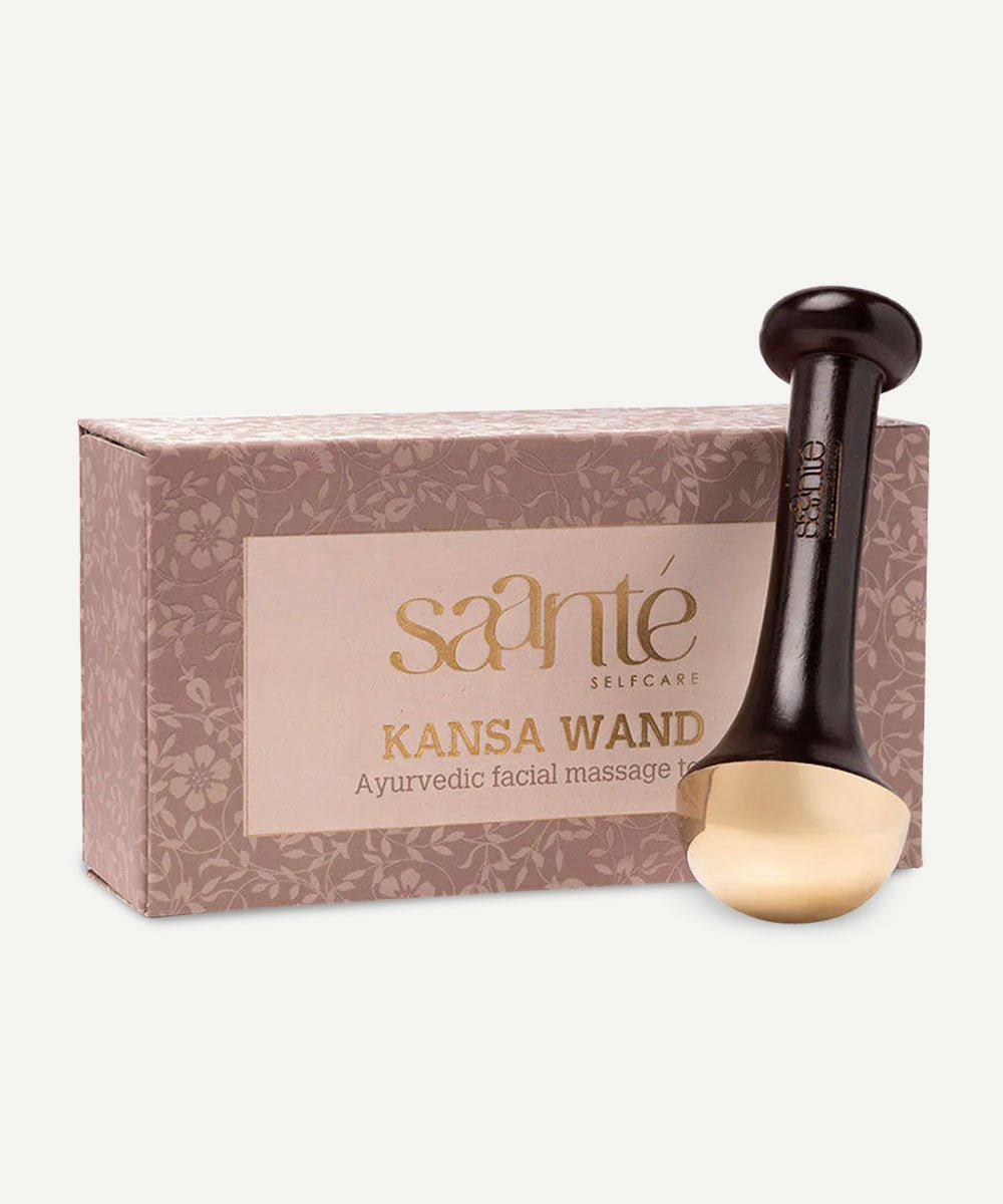 Saanté - Kansa Wand Facial Massage Tool for Plump, Tightened Skin - Secret Skin