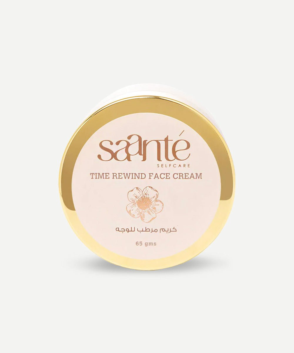 Saanté - Moisturizing Time Rewind Face Cream with Rose, Sandalwood & Moringa Oil for Supple, Smooth Skin - Secret Skin