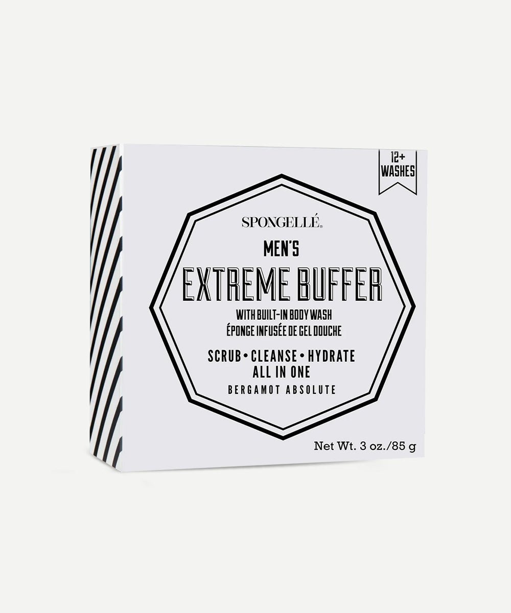 Spongellé - Exfoliating Bergamot Absolute Men's Supreme Buffer with Cayenne Pepper to Cleanse & Hydrate the Skin - Secret Skin