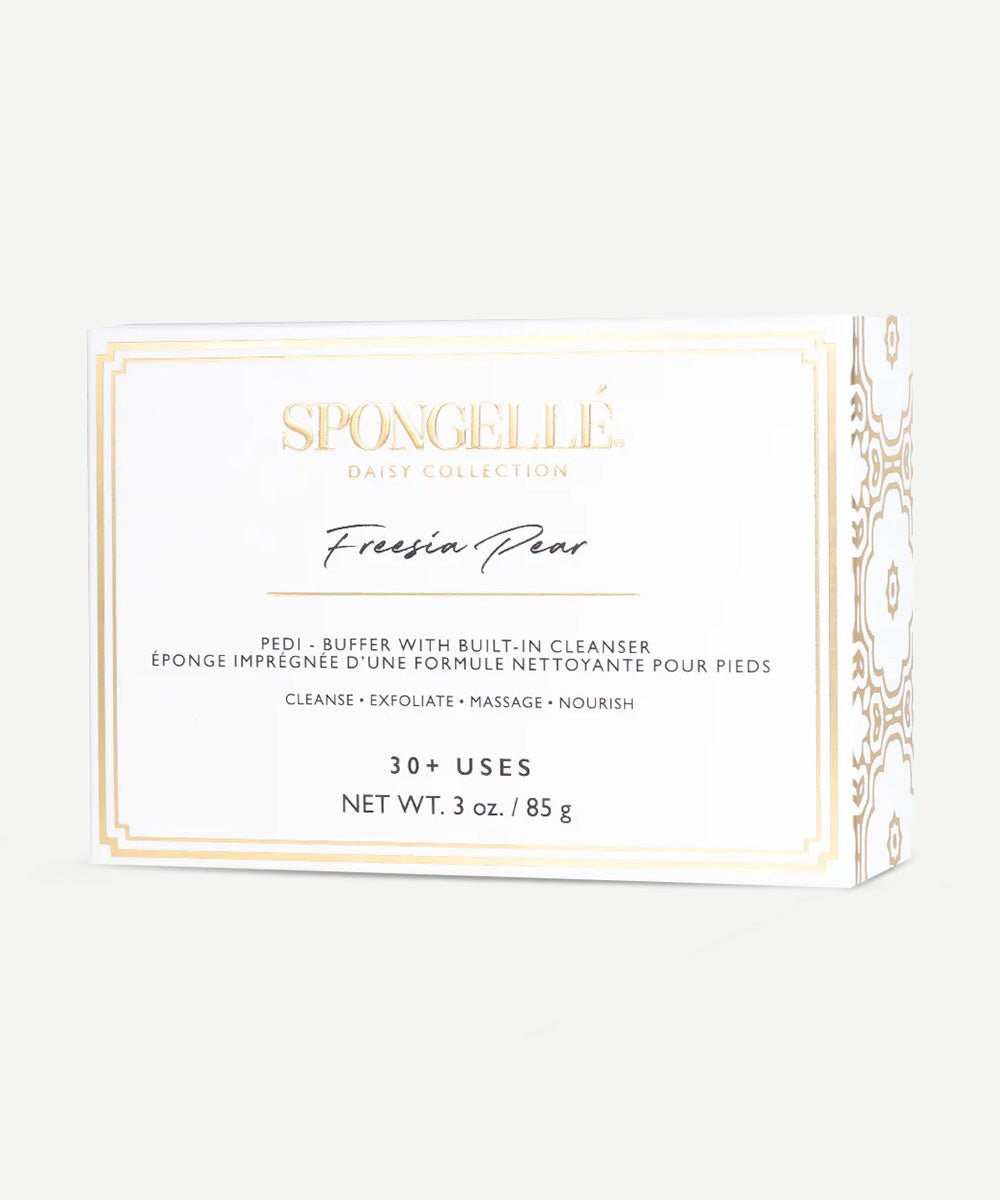 Spongellé - Soothing Freesia Pear Pedi Buffer with Freesia & Lemon to Cleanse & Soothe the Skin - Secret Skin