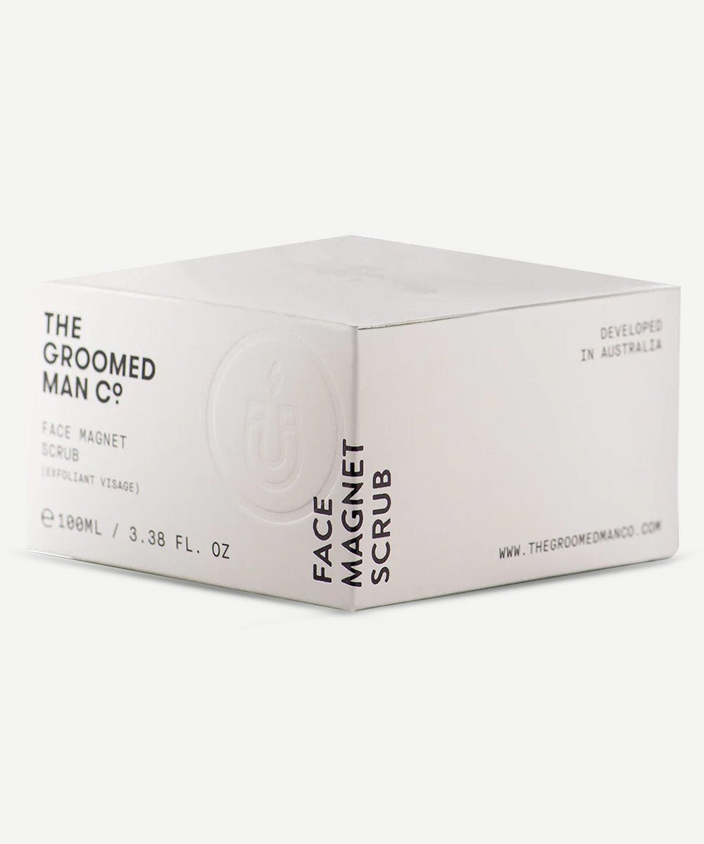 The Groomed Man Co - Face Magnet Facial Scrub with Kaolin Clay & Grey Pumice to Exfoliate & Nourish Skin - Secret Skin
